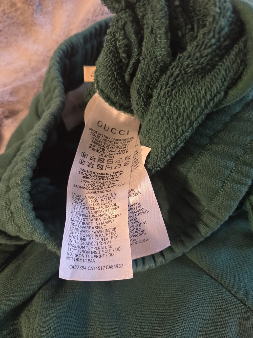 GG Green Crewneck Hoodie And Matching JOGGERS - SET - Picture 5 of 8